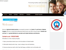Tablet Screenshot of gurgaondentalcare.com